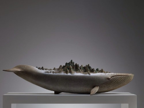 Dreamy Ark-Like Whales Carry Entire Worlds on Their Backs