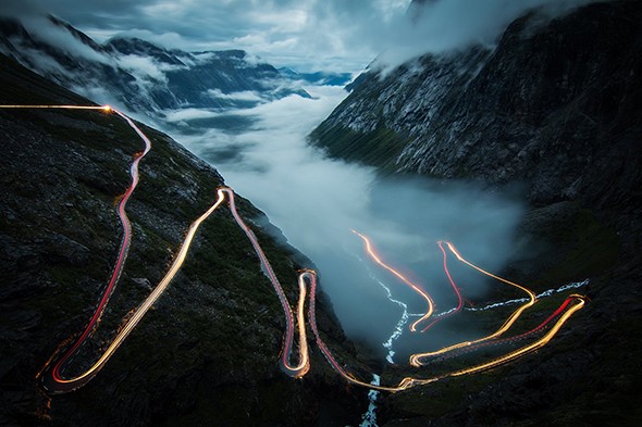 Your Shot Photo of the Month: Light-Trail Norway