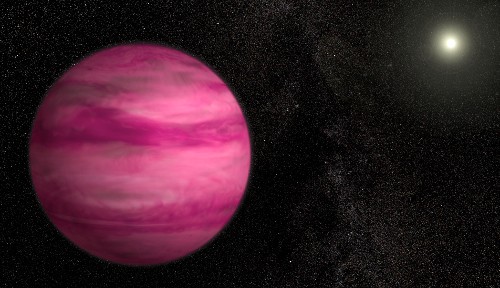Newly Discovered Pink Exoplanet on the Lighter Side