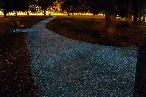 Glow-In-The-Dark Paths Could Be The Future Of Street Lighting