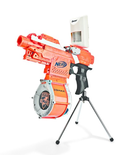 Defend Your Cubicle With A Nerf Sentry Gun