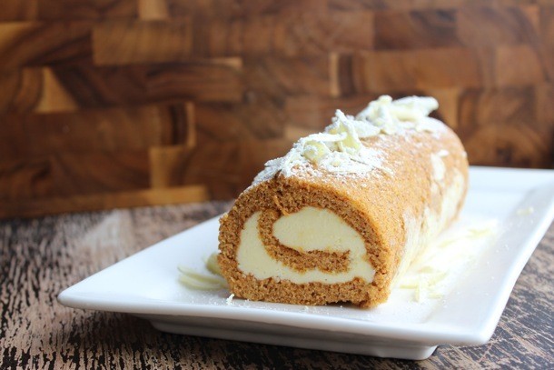 Pumpkin Roll With White Chocolate Cream Cheese Recipe