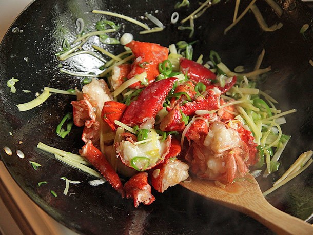 Cantonese-Style Lobster with Ginger and Scallions Recipe