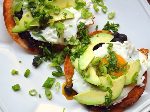 Sunday Brunch: Black Bean, Avocado, and Egg Tostadas