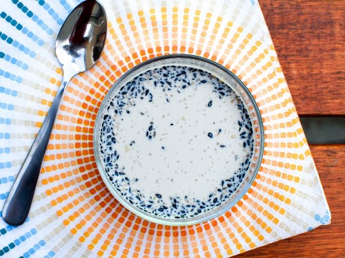 No-Bake Black Sesame and Honey Puddings Recipe