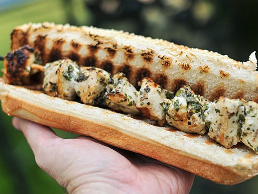 Chicken Spiedies (Lemon- and Herb-Marinated Grilled Chicken Sandwiches) Recipe