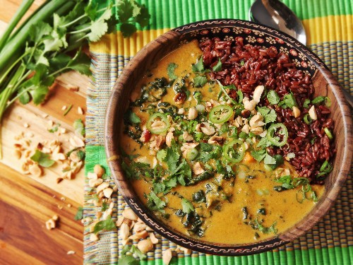 West African Peanut Soup Meets Khao Soi. Extra Nuttiness Ensues.