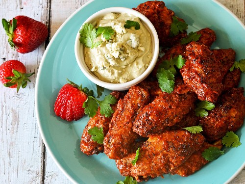 Wing in the Spring With Strawberry-Chipotle Baked Chicken Wings