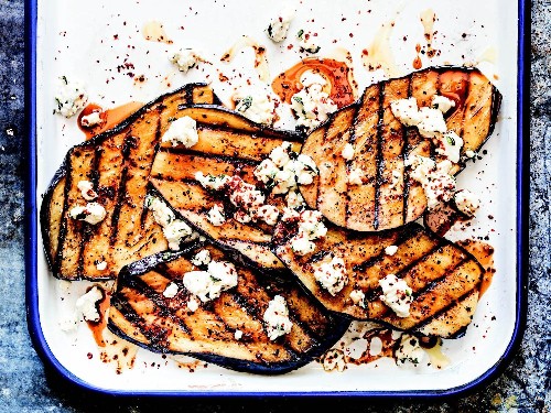 Grilled Eggplant With Feta and Maras Pepper From 'The Big-Flavor Grill'