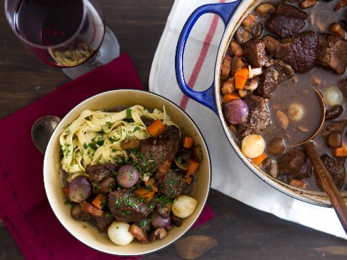 Boeuf Bourguignon (Beef Stew With Red Wine, Mushrooms, and Bacon) Recipe