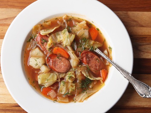 Polish Potato, Kielbasa, and Cabbage Soup (Kapusniak) Recipe