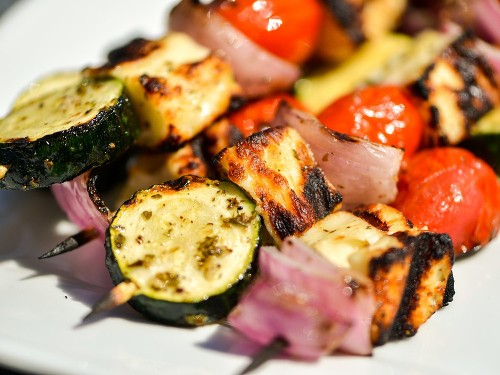 Halloumi and Vegetable Skewers Recipe