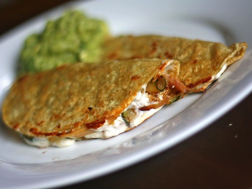 Quick Chicken and Zucchini Quesadillas Recipe