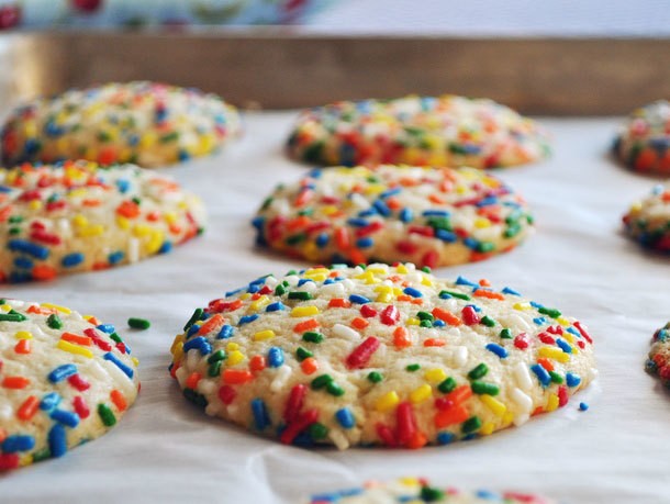 Cookie Monster: Vanilla Sprinkle Cookies