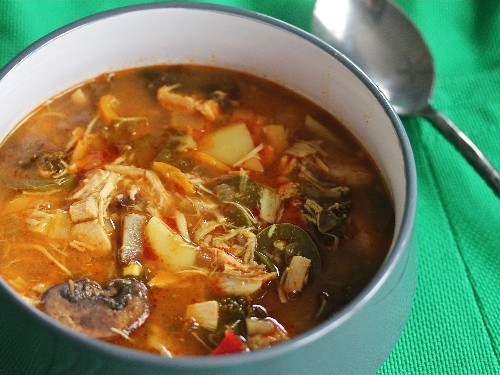 Slow-Cooker Red Curry Soup With Chicken and Kale Recipe