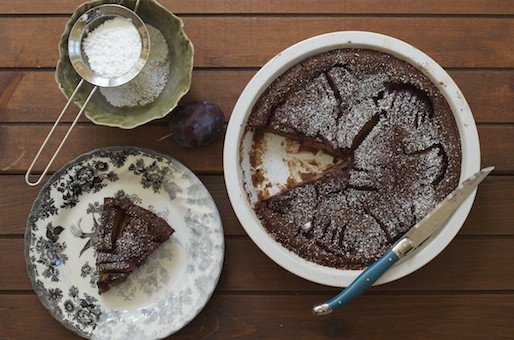 Chocolate Cardamom Plums Clafoutis Recipe