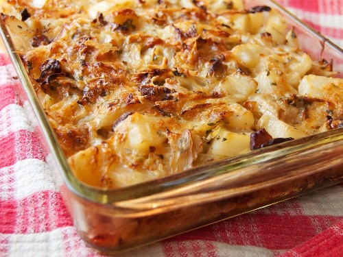 Meat Lite: Polish Cabbage, Potato, and Bacon Casserole