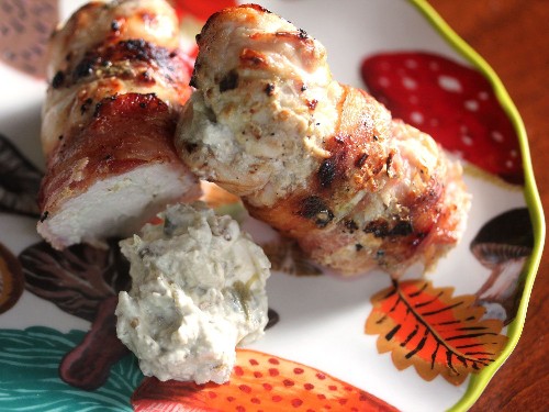 Bacon-Wrapped, Jalapeño Popper-Stuffed Grilled Chicken Breasts Recipe