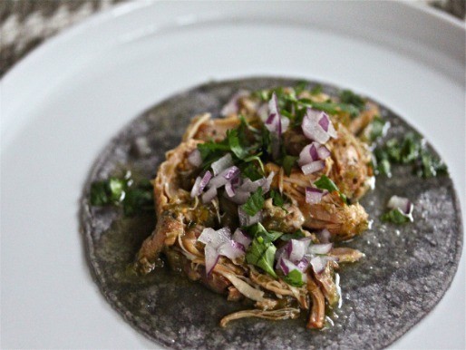 Slow Cooker Chicken Tomatillo Tacos