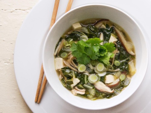 Soba Noodle Soup With Chicken, Tofu, and Bok Choy Recipe