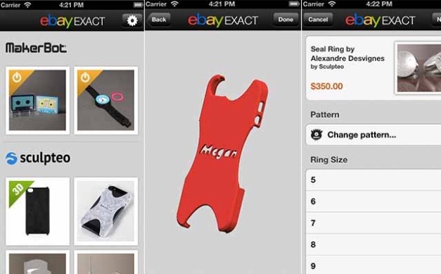 eBay Is Latest To Join 3D Printing Craze With New App For Customizable Goods, eBay Exact