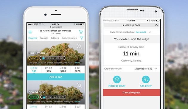 ‘Uber For Weed’ Startup Eaze Raises $10 Million In Funding Led By DCM Ventures