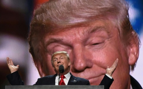 Welcome to the Donald Trump show, where humour and God are nowhere to be found