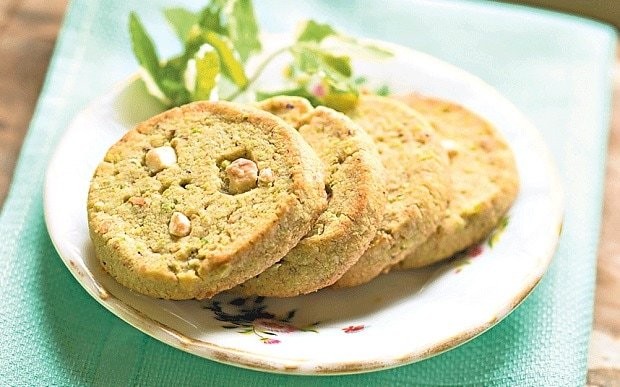 Rose Prince's baking club: pistachio and white chocolate biscuits