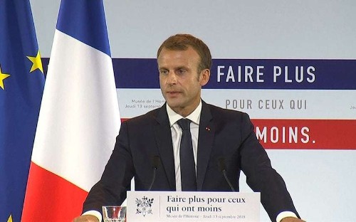 Macron unveils €8 billion anti-poverty plan amid 'president of the rich' criticism