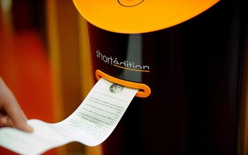 Vending machines dispense short stories to bored French commuters