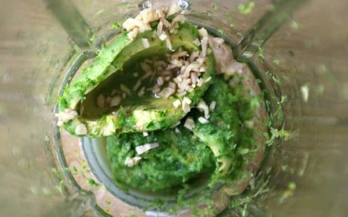 My New Roots ginger, lime and avocado smoothie