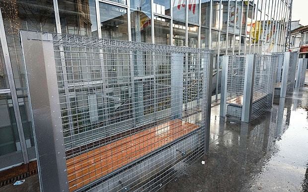 French city installs anti-homeless cages around benches
