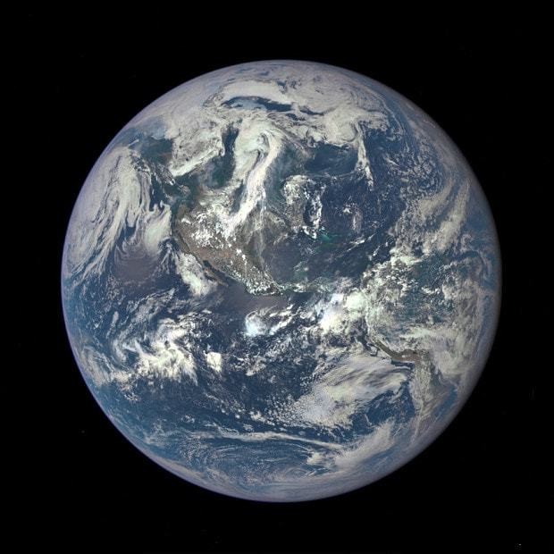 Nasa releases amazing high-resolution picture of sunlit Earth from one million miles away