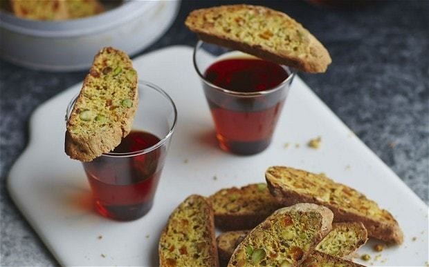 John Whaite's Christmas: pistachio and rosemary biscotti recipe