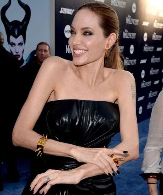 Angelina Jolie's Disney villain jewellery at Maleficent premiere