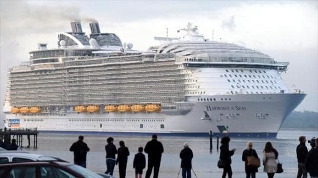 World's largest cruise ship, Harmony of the Seas, arrives in Southampton