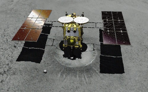 Japanese probe touches down on asteroid in hunt for clues about origin of life