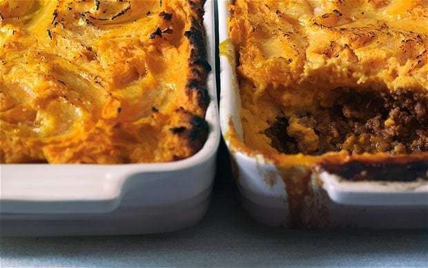 Spiced lamb and sweet potato pie recipe