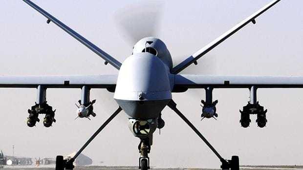 RAF drone footage shows the moment a missile stops Isil carrying out a public execution