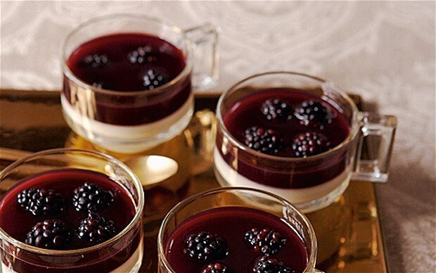 Blackberry jellies with buttermilk cream recipe