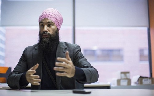 Canada's rising star Jagmeet Singh reckons he could take on Justin Trudeau in a vote - or on a wrestling mat
