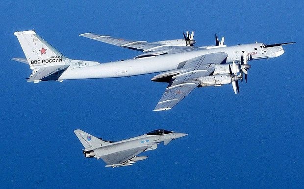 RAF warplanes scrambled to intercept Russian bombers