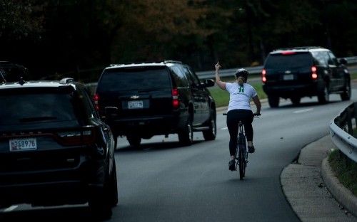 More than £40,000 raised for woman fired for lifting middle finger to President Donald Trump