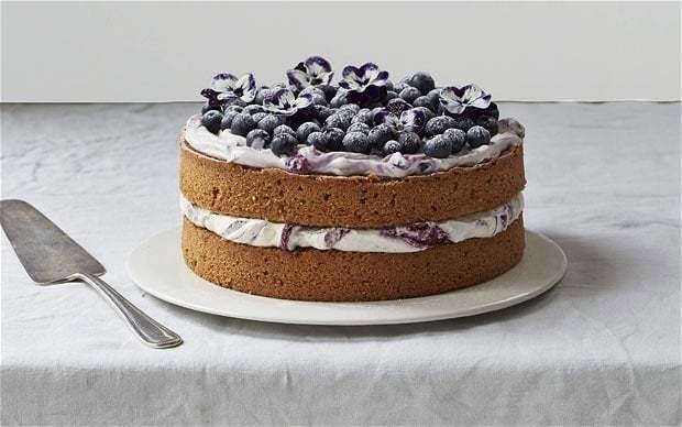 Lemony hazelnut and blueberry cake recipe