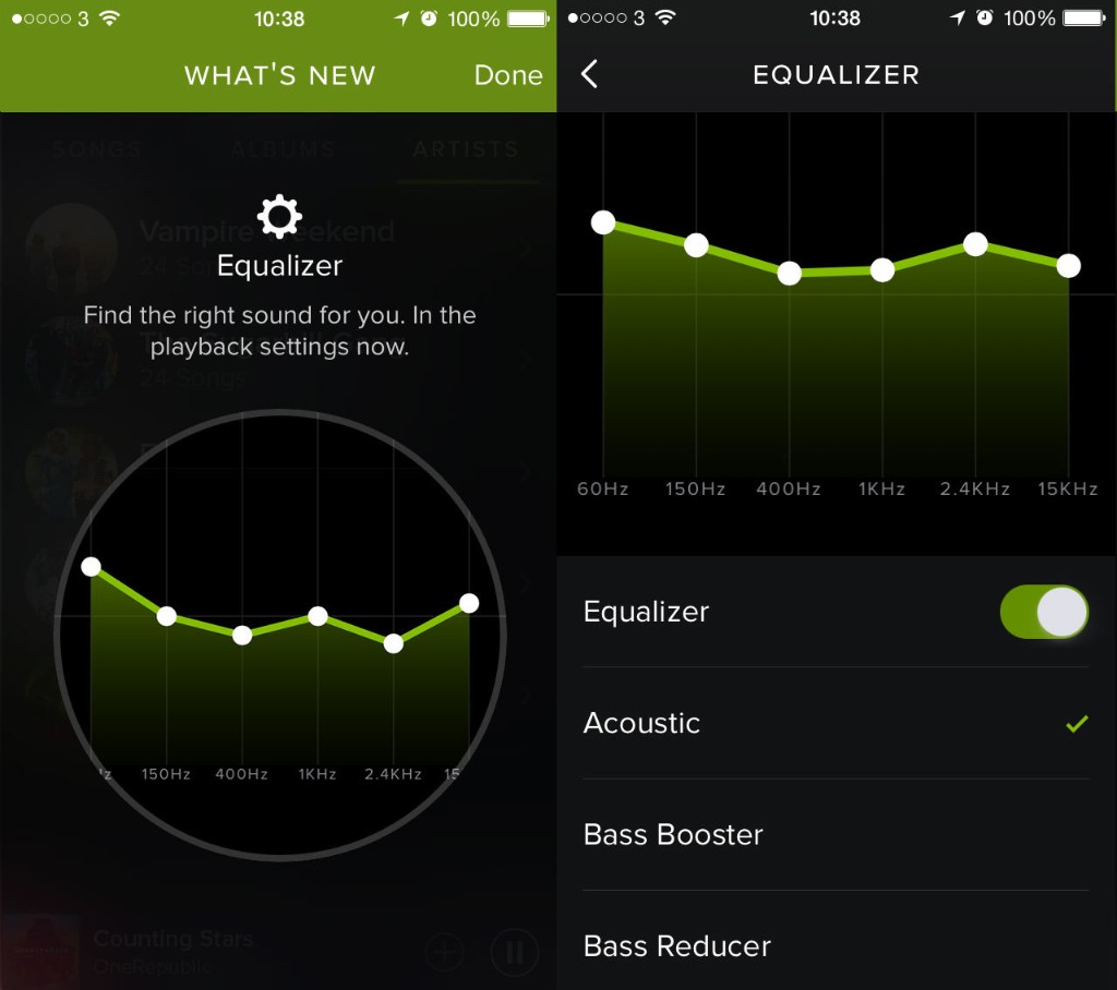 Spotify Adds Equalizer to Its iOS App