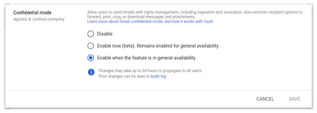 Gmail’s confidential mode launches for G Suite users on June 25