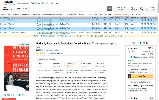 This browser extension turns Amazon into a pirated ebook search engine