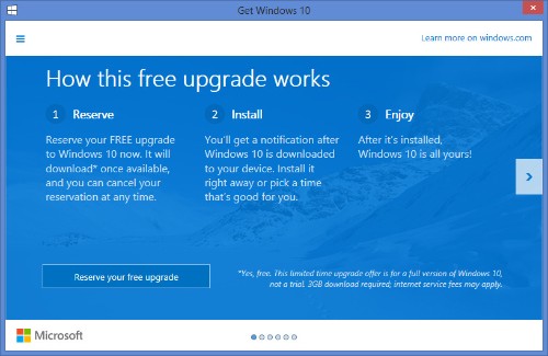 Microsoft starts prompting Windows 7 and Windows 8 users to ‘reserve’ their free Windows 10 upgrade