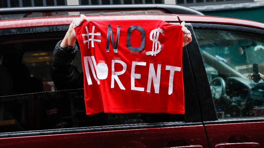 Cancel Rent Protesters Laid Down ‘Body Bags’ in Front of a Luxury Kushner Property