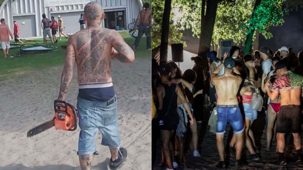 Tronçonneuses, flics et complotisme : les dessous d'une rave anti-masque au Canada